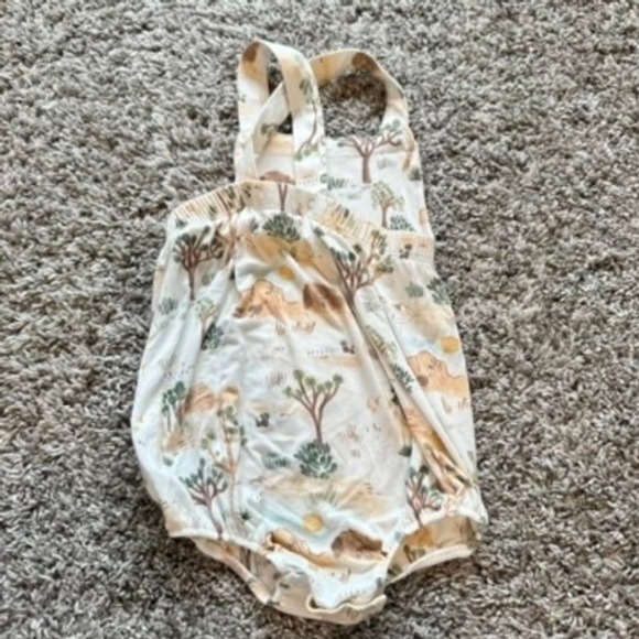 Angel Dear 12-18M Desert Landscape Print Viscose Bamboo Blend Baby Romper - Picture 6 of 8